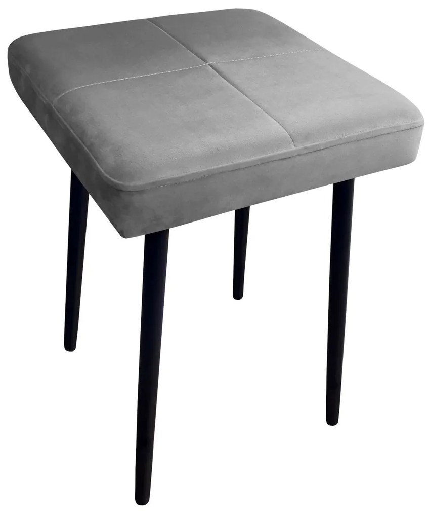 Taboret MAX MG17 szary podstawa czarna