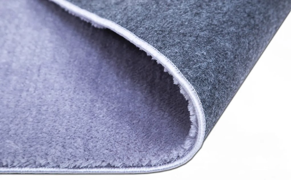 Dywan pluszowy Catwalk srebrny 60 cm x 100 cm