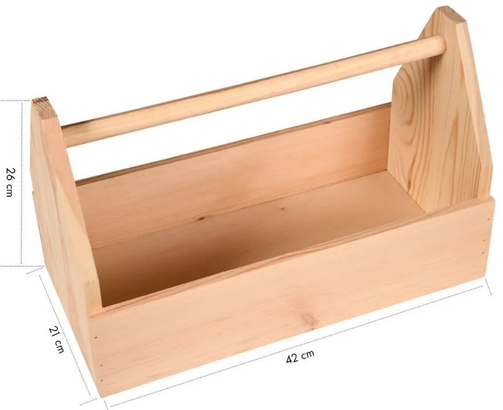 Kesper 69576 Skrzynka na narzędzia sosna 42 x 21 x 26 cm