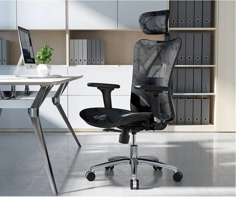 Ergonomiczny fotel biurowy Kalisto, zgodny z normą BHP