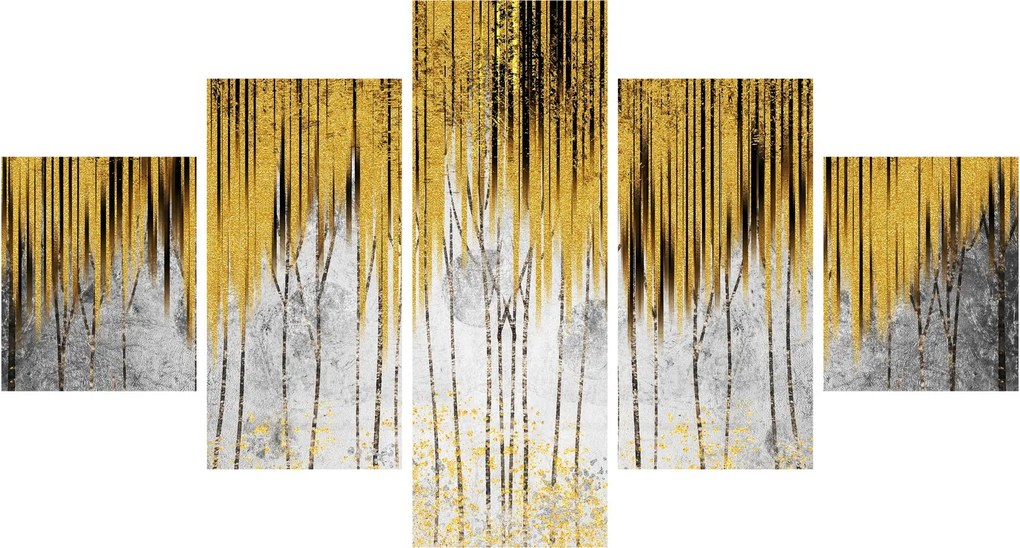 Obraz - Złote linie (125x70 cm)