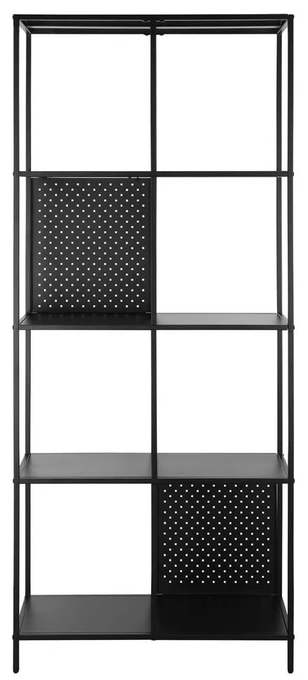 Czarny metalowy regał 75x180 cm Charleston – Støraa