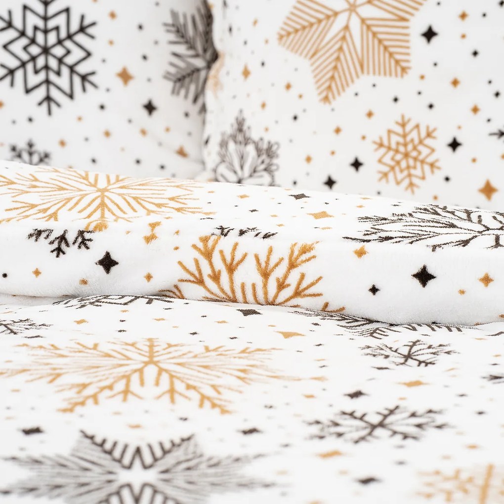 4Home Pościel mikroflanela Golden Frost, 160 x 200 cm, 70 x 80 cm