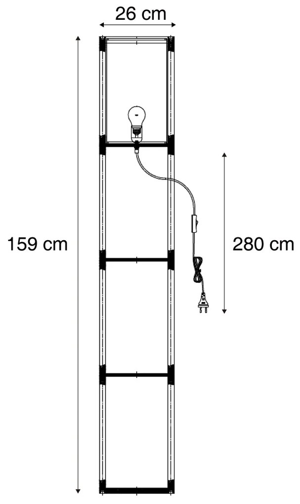 Nowoczesna lampa podłogowa drewniana z beżowym abażurem - Stojan Nowoczesny Oswietlenie wewnetrzne