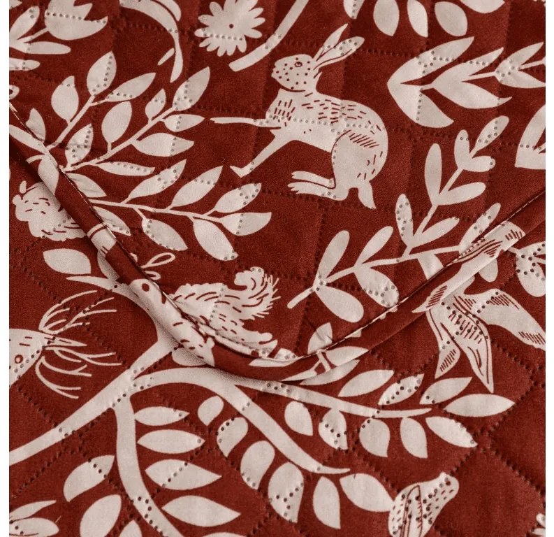 Narzuta na łóżko ze wzorem FOREST ANIMALS, brązowy Rozmiar: 170 x 210 cm