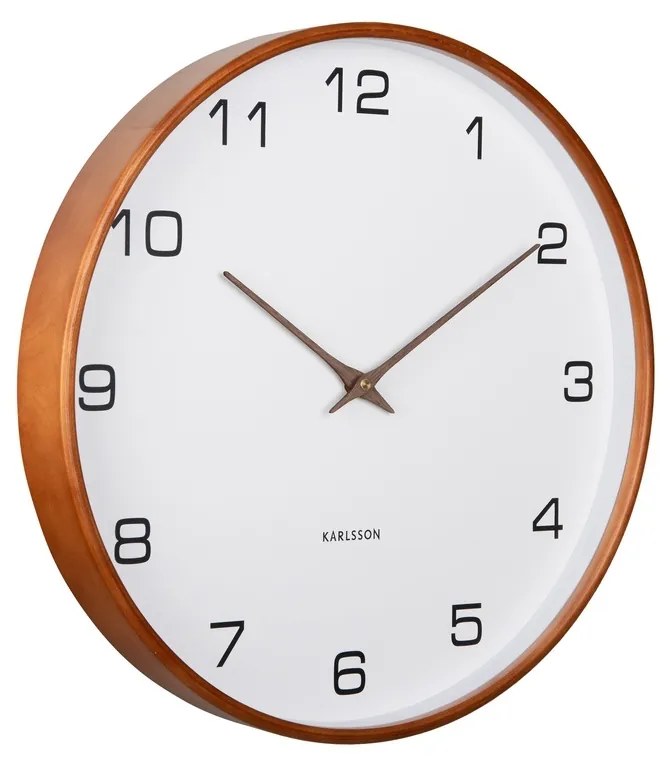 Karlsson 5993WH designerski zegar ścienny, biały, średnica 40 cm
