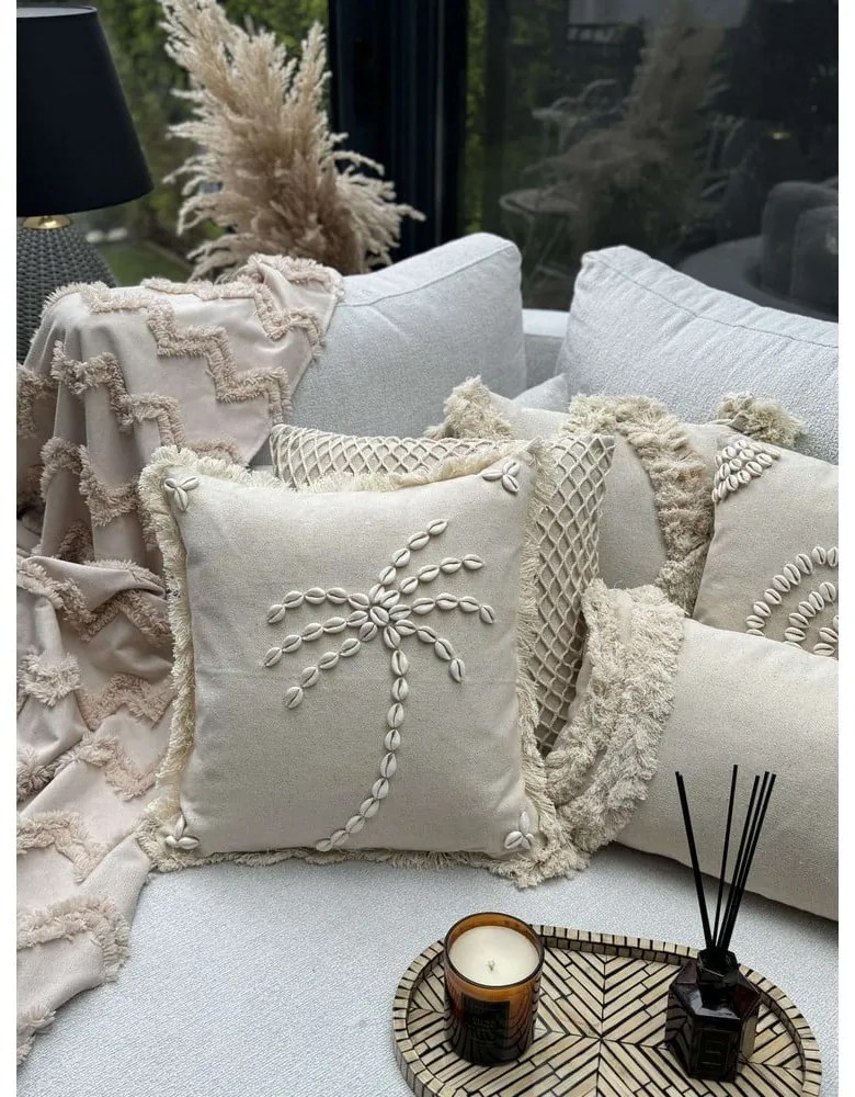 Bawełniana poszewka na poduszkę 43x43 cm Seashells – Mioli Decor
