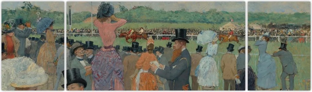 Obraz - Jean-Louis Forain, The Races at Longchamp, reprodukcje (170x50 cm)