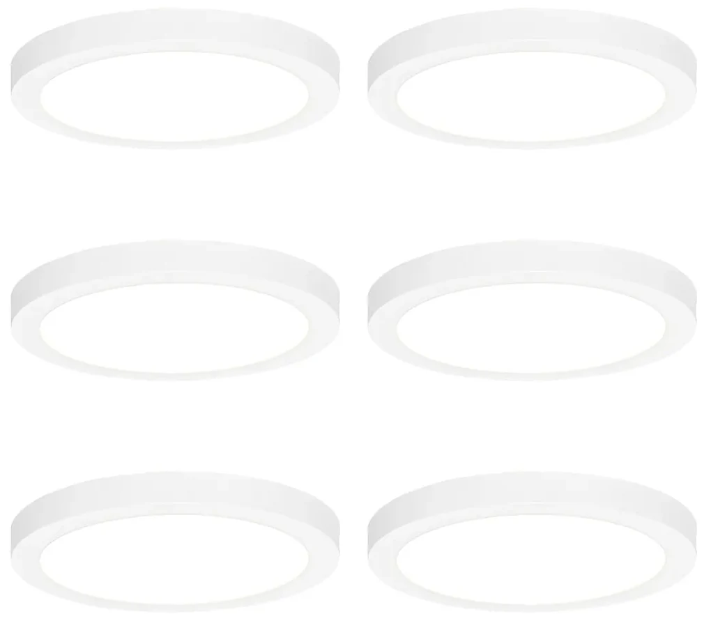 Zewnetrzna Zestaw 6 natynkowych lub wpuszczanych reflektorów White 22 cm z diodami LED z 3-stopniową funkcją ściemniania do ciepłej barwy - Trans Oswietlenie zewnetrzne