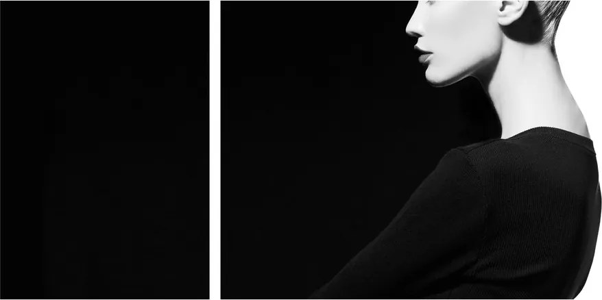 Obraz - Kobieta à la yin i yang (170x50 cm)