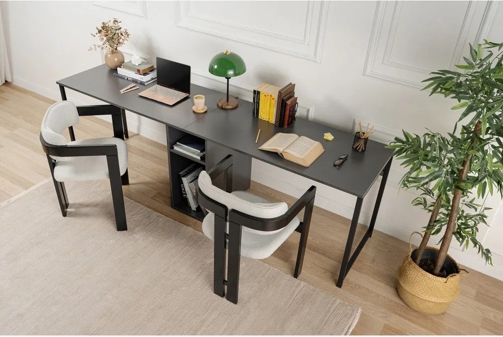 Biurko z matowym wykończeniem 60x240 cm Twin – Kalune Design