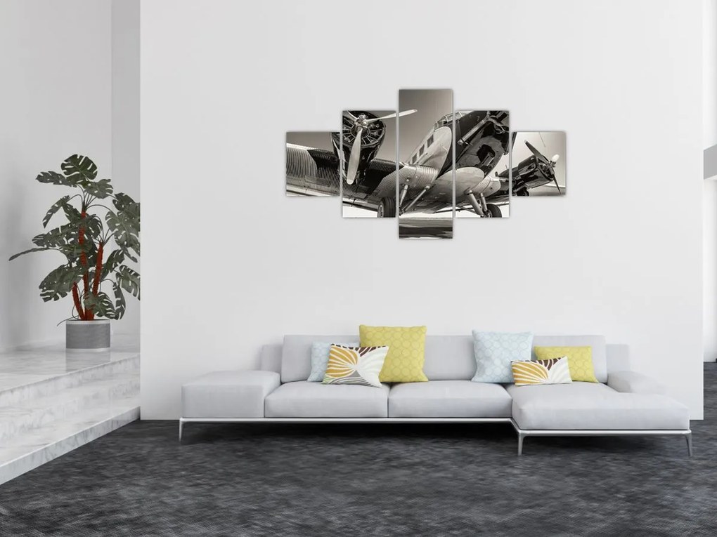 Obraz - Historyczne samoloty (125x70 cm)