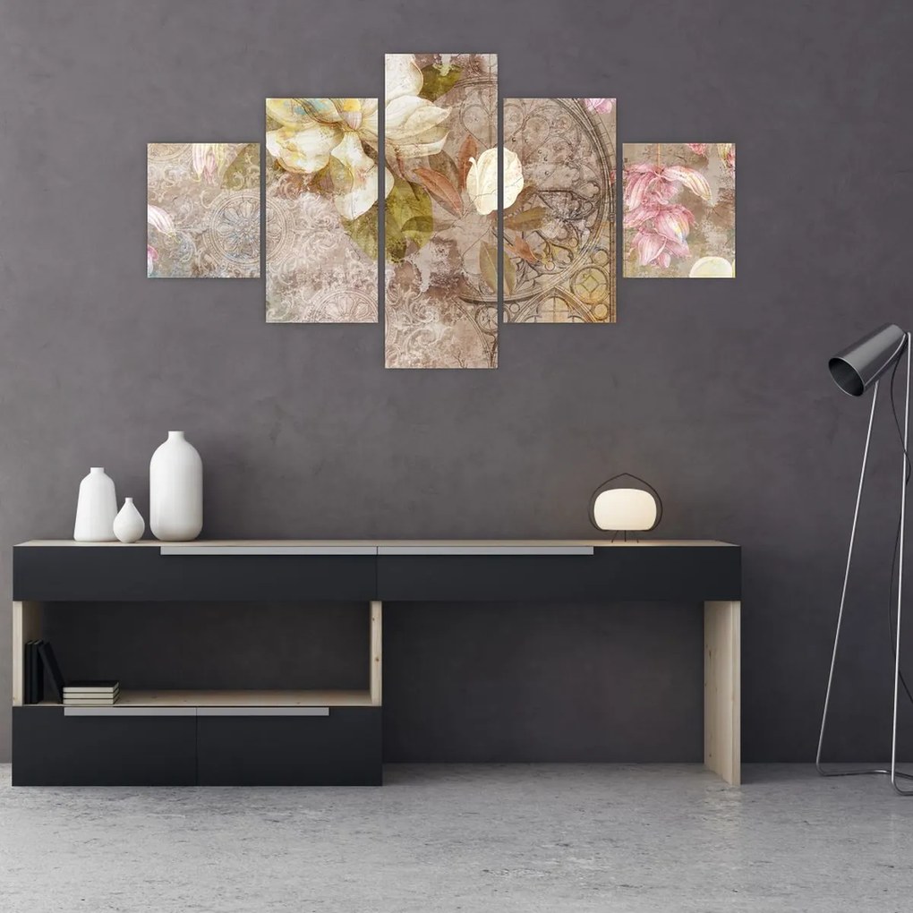 Obraz - Ozdoba kwiatowa (125x70 cm)