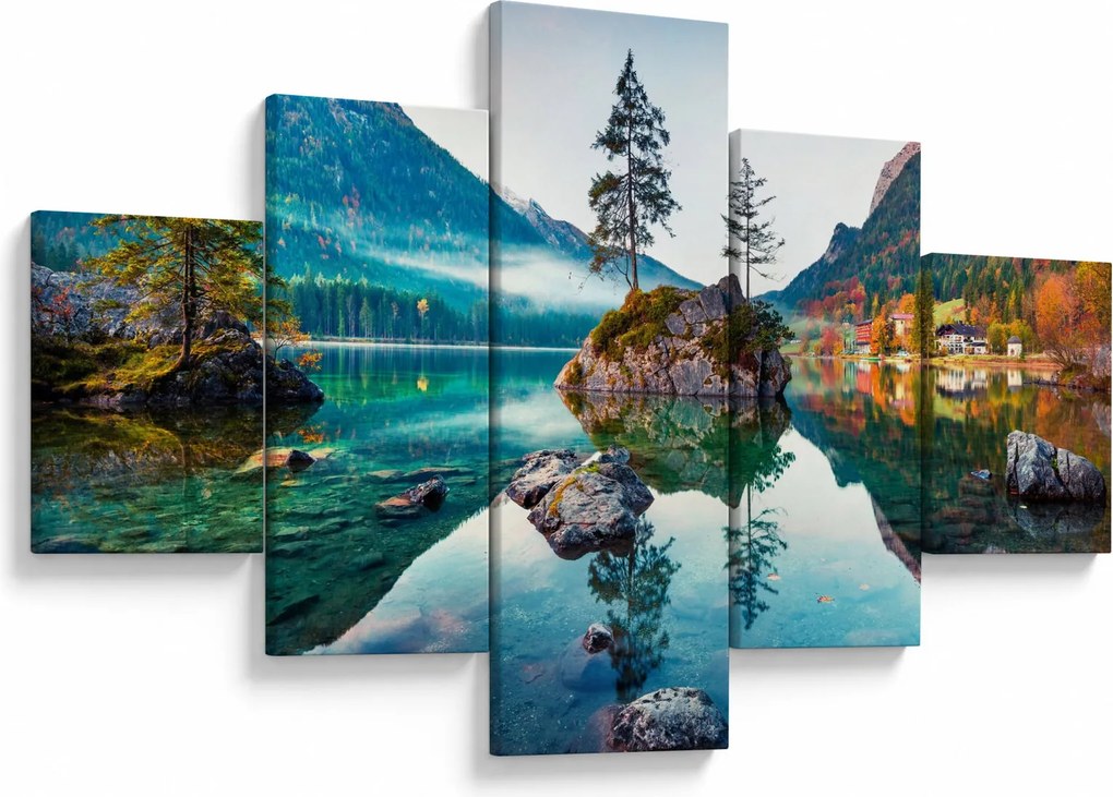 Obraz - Jezioro Hintersee, Alpy Bawarskie, Austria (125x70 cm)
