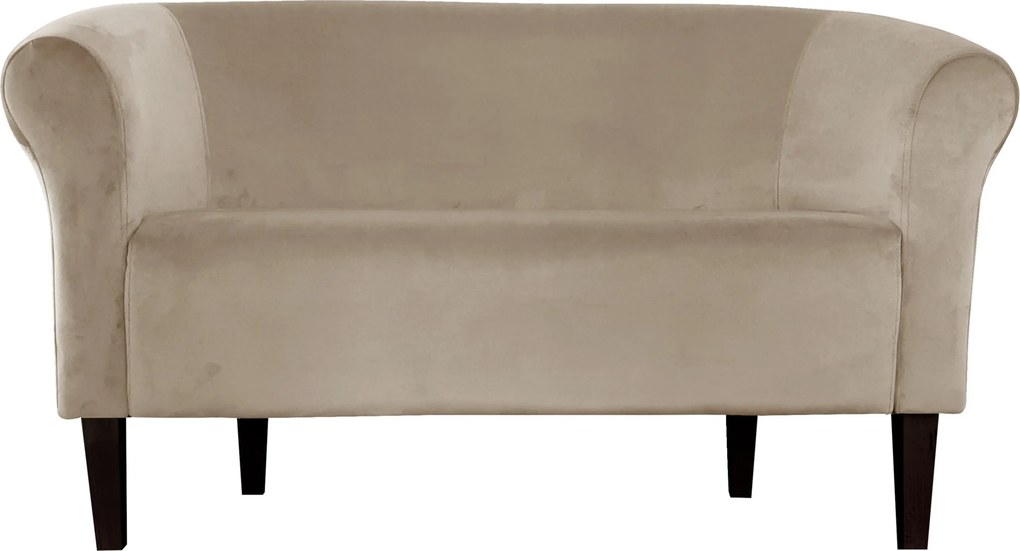 Sofa Milo tkanina Welur wygodna sofa tapicerowana do salonu i poczekalni : Kolor nogi - Venge, Kolor tkaniny - VELVET - MG09, Typ tkaniny - Velvet, Wysokość nogi - 20 cm