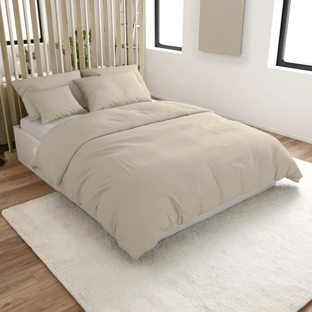 PrzytulneMieszkanie.pl PrzytulneMieszkanie.pl Pościel bawełniana LUX beżowa hotelowa kieszeń Rozmiar pościeli: 70 x 90 cm | 140 x 200 cm