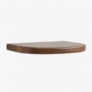 Wiszący Stolik Nocny 45x25 Cm Z Drewna Mango Agathe Ciemne Drewno - Sklum