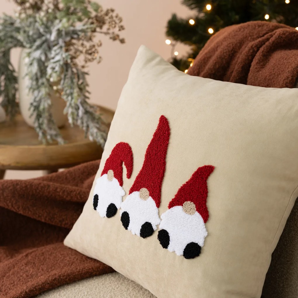 Poszewka na poduszkę Jolly Gnomes Red 43x43 cm