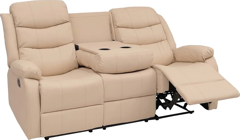 Fotel kinowy MCW-O62, zestaw 3 szt.,  kremowy