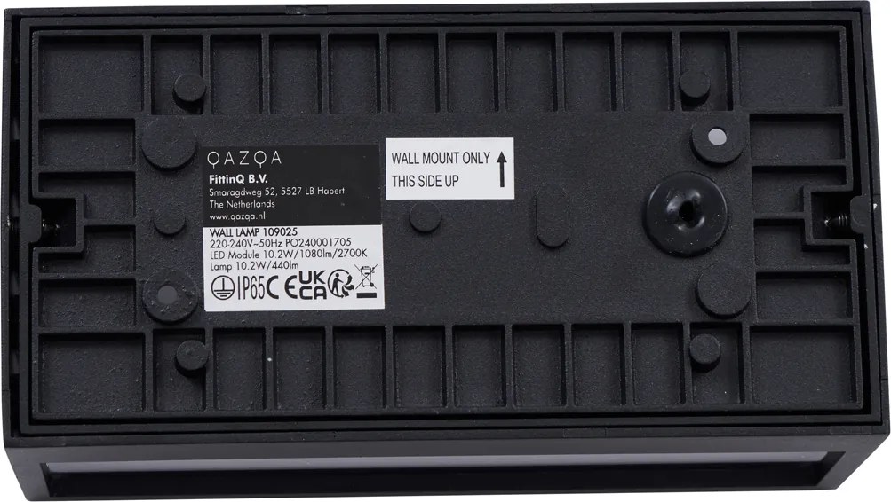 Nowoczesna lampa ścienna zewnętrzna czarna z LED IP65 - Jail