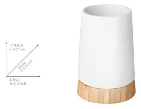 Biały zestaw ceramicznych akcesoriów łazienkowych Bamboo – Wenko