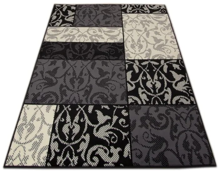 Dywan nowoczesny Luna Elements  Patchwork Czarny 140 cm x 200 cm