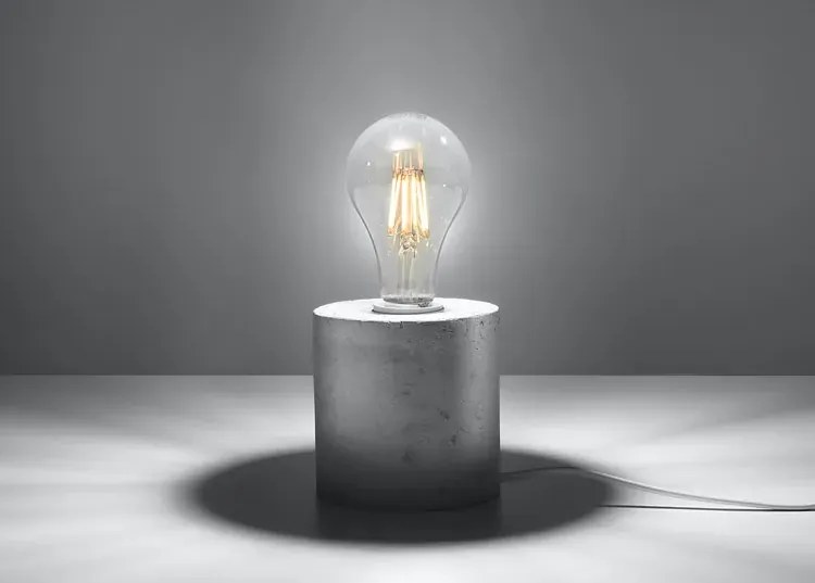 Betonowa lampka biurkowa w stylu loftowym - 7X EX586 W9-G31