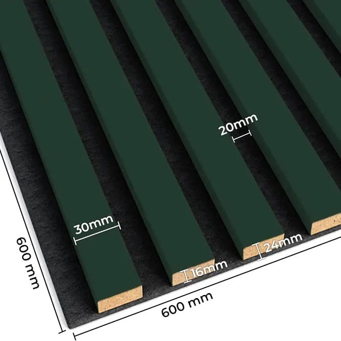 Panele akustyczne 6 szt. butelkowa zieleń S5-N43