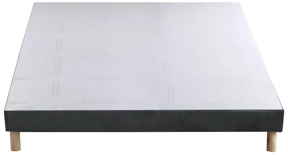 Ozdobny stelaż tapicerowany 140 x 190 cm szary welur – SOBEK marki YSMÉE