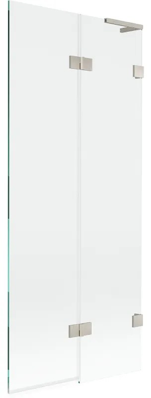 Mexen Lunar L parawan nawannowy 2-skrzydłowy prawy 80 x 150 cm, transparent, nikiel szczotkowany - 897L-080-100-97-00-P