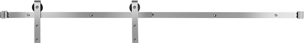 Drzwi Przesuwne, SucceBuy Zestaw Okuć do Drzwi Stodoły Przesuwnych 183 cm Wykończenie Szlifowany Nikiel