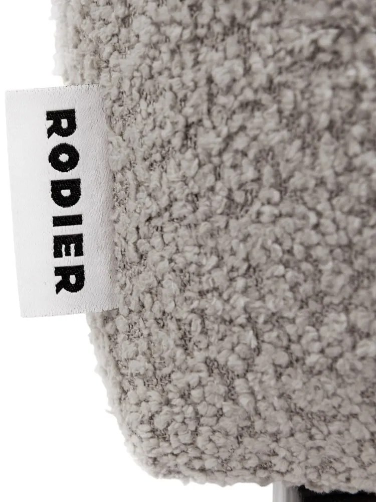 Jasnoszara rozkładana sofa z materiału bouclé 256 cm Rene – Rodier