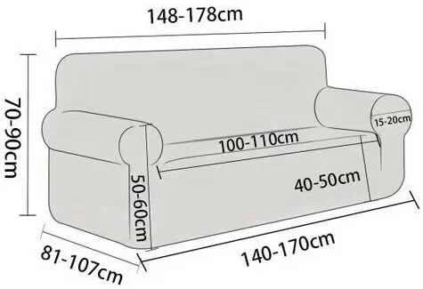 4Home Elastyczny pokrowiec kanapę na 2-osobową Magic clean winny, 145 - 185 cm
