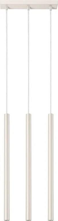 Lampa Wisząca Nowoczesny Pastelo, Stal - 3 Źródło - L.30 X H.94 Cm - Beżowy