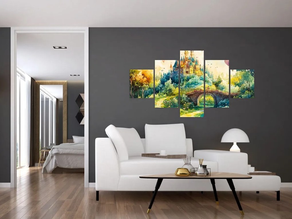 Obraz - Baśniowy zamek (125x70 cm)