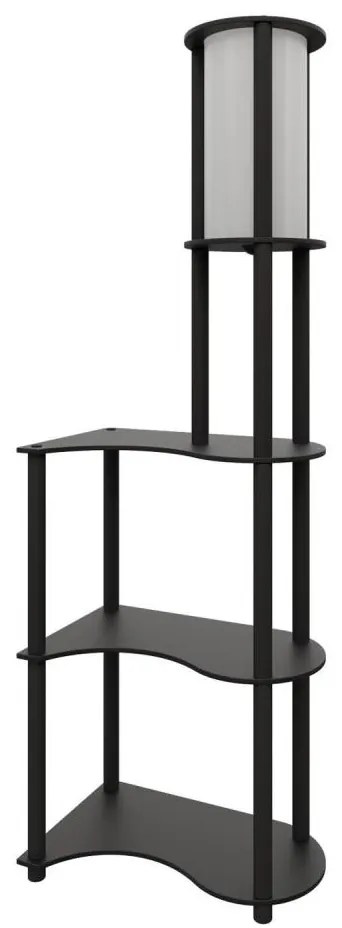 Lampa stojąca z półkami NOTO 1xE27/40W/230V czarna