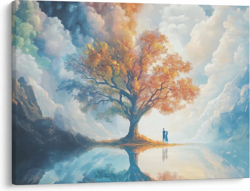 Obraz – Drzewo życia i miłości (70x50 cm)