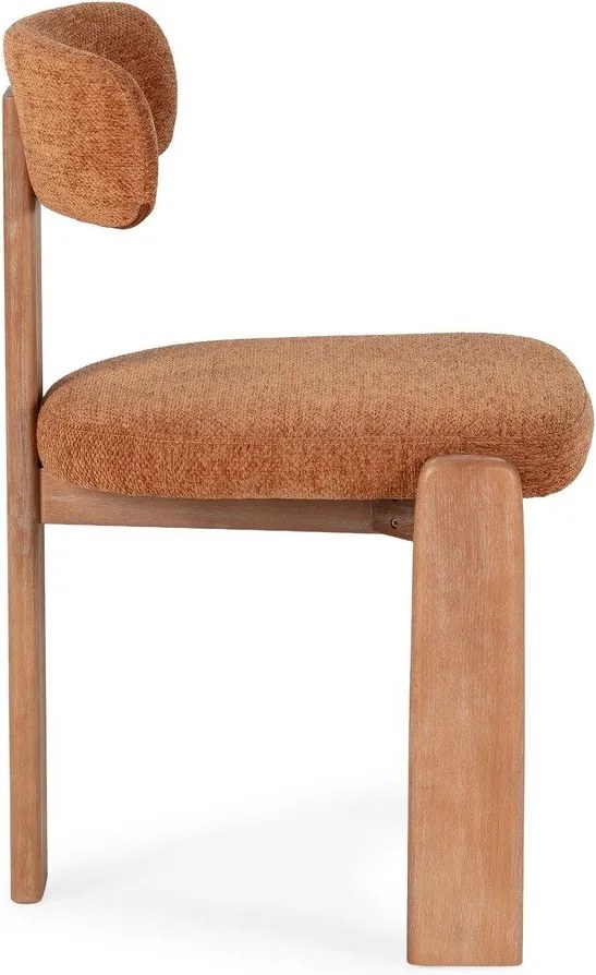 Ceglaste tapicerowane krzesła zestaw 2 szt. Nadia – MOME