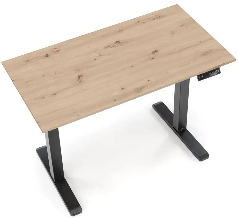 Biurko B53 czarne/dąb artisan z regulacją wysokości HALMAR