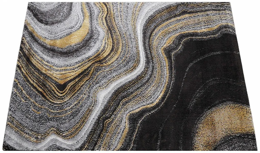 Dywan nowoczesny Pleasure Marmur szaro-złoty 160 cm x 230 cm
