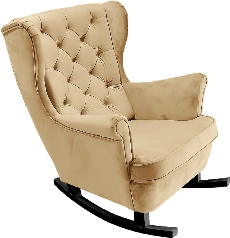 Fotel Relax z Tapicerowanym Siedzeniem i Podłokietnikami, Fotel TV 102x81x95cm Beżowy_29804