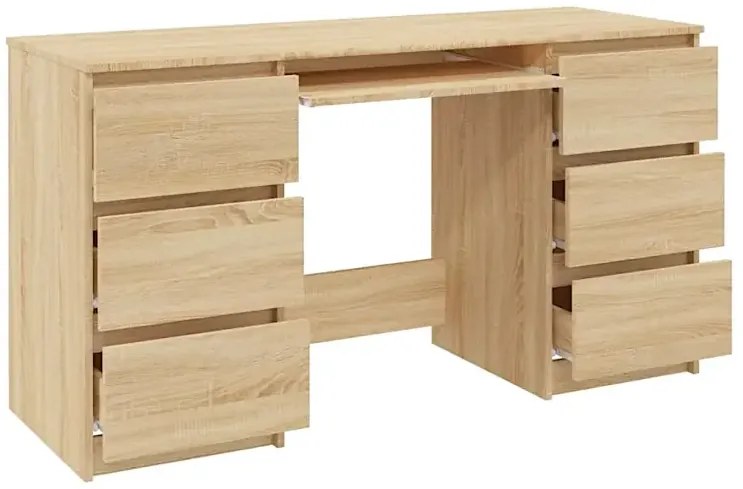 Minimalistyczne biurko w kolorze dębu sonoma A6-L90