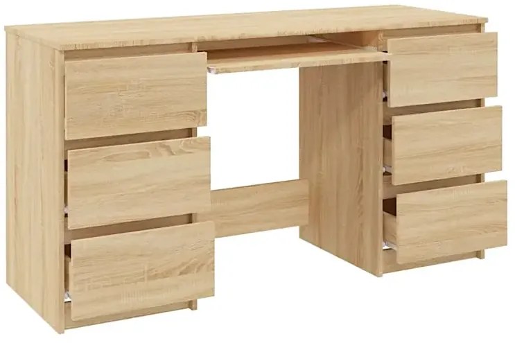 Minimalistyczne biurko w kolorze dębu sonoma - Sanmi