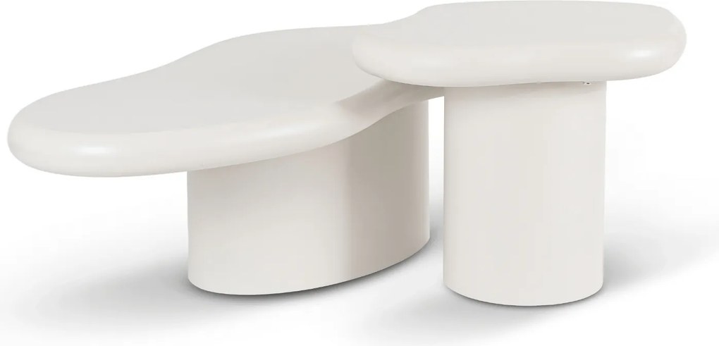 Zestaw Stolików Kawowych ROSALIE Biały Nowoczesny