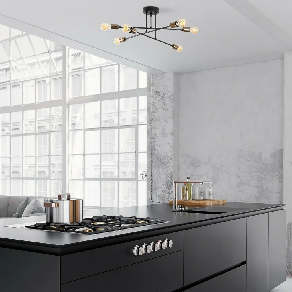 Lampa sufitowa Fleur - 1501, czarna