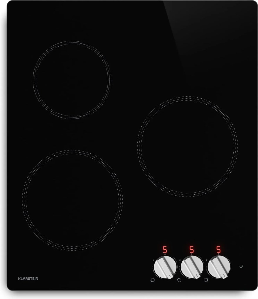 Klarstein Kochheld 45cm Płyta Indukcyjna 3 Strefy Gotowania Czarny