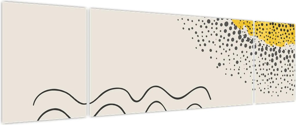 Obraz - Abstrakcyjny obraz plaży N⁰1 (170x50 cm)