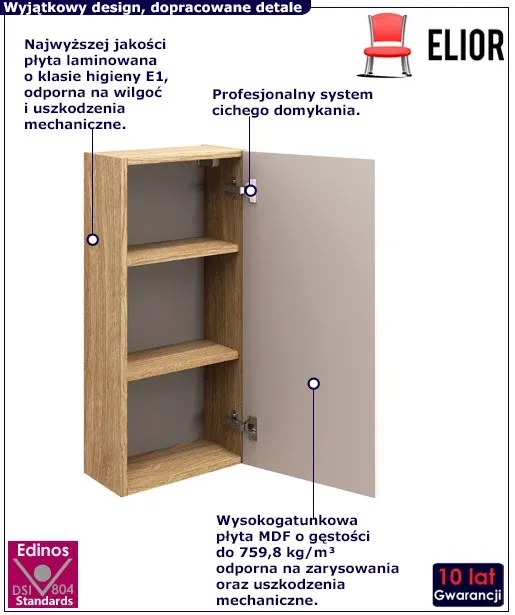Beżowa wisząca szafka do łazienki N0-G91