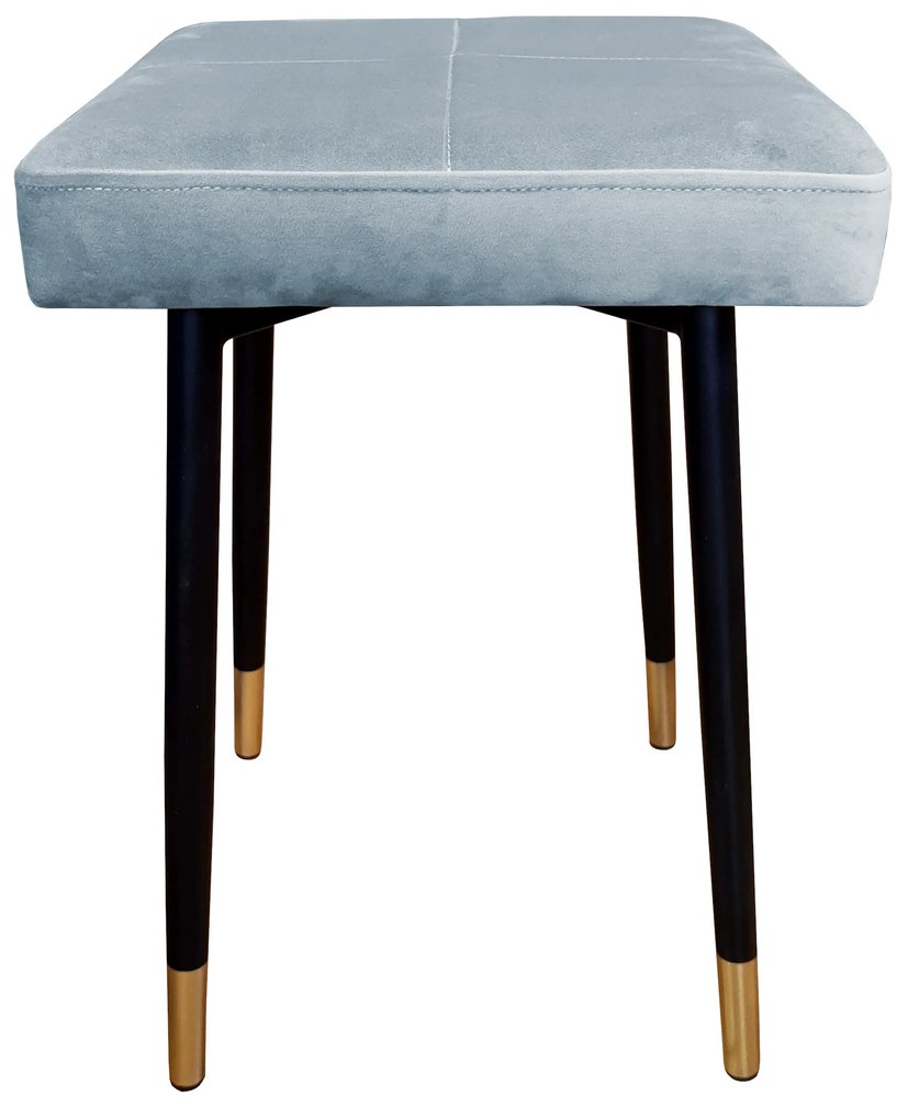 Taboret MAX BL06 szary błękit podstawa czarna/złota