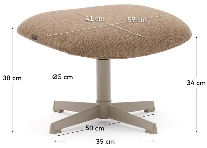 Brązowy podnóżek Jaspe – Kave Home